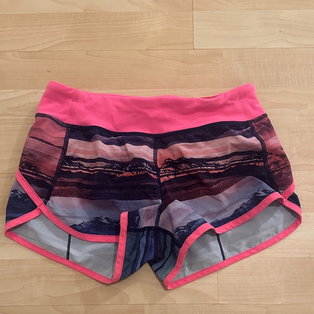 lululemon athletica Pink and Navy Women's Athletic Shorts